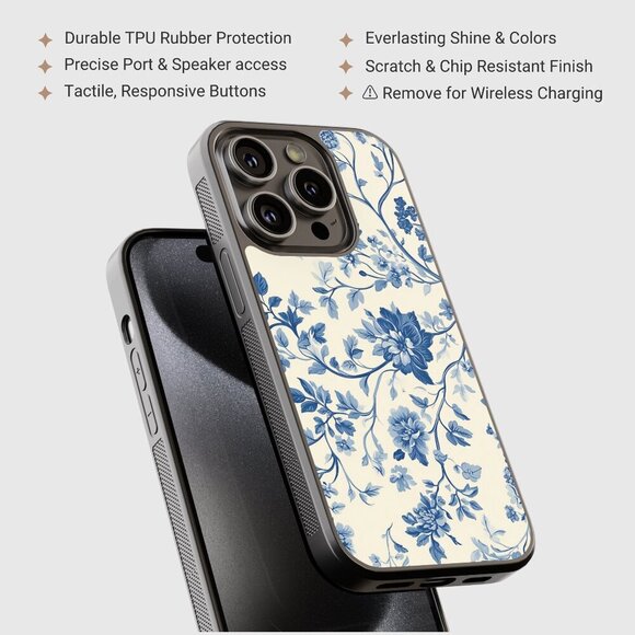 Floral Phone Case – iPhone 16, 15 Pro, 14, Galaxy S25 S24FE, Pixel 8 Pro, 9 Pro - Picture 4 of 5